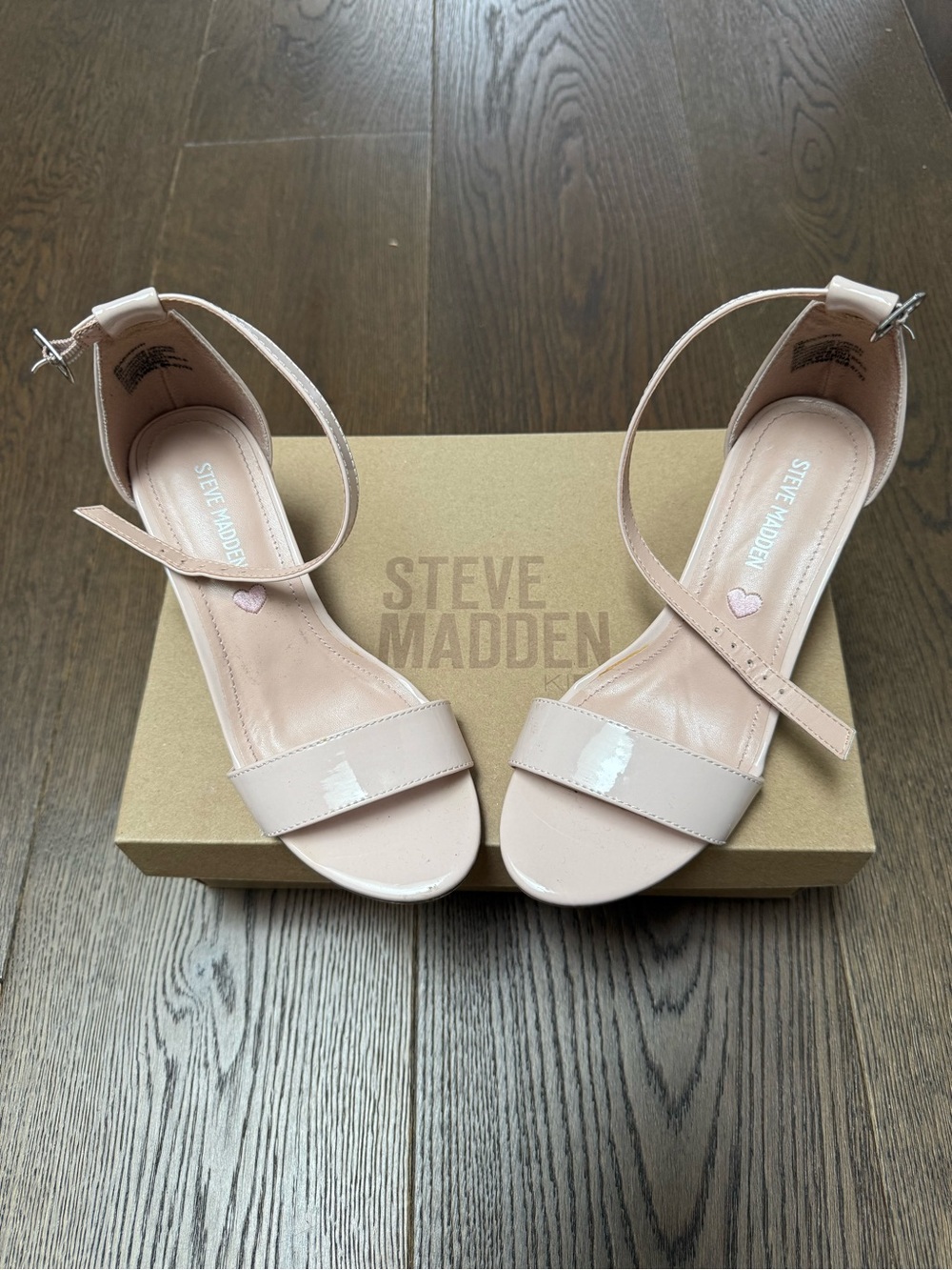 Steve Madden Blush Patent Ankle-Strap Heels